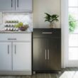 Ameriwood Home Camberly 23.46-in W x 39.2-in H Wood Composite Black Oak/Nightfall Oak Freestanding Utility Storage Cabinet