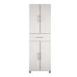 Ameriwood Home Camberly 23.46-in W x 75.25-in H Wood Composite Ivory Oak/Magnolia Oak Freestanding Utility Storage Cabinet