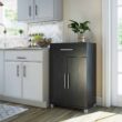 Ameriwood Home Camberly 23.46-in W x 39.2-in H Wood Composite Black Oak/Nightfall Oak Freestanding Utility Storage Cabinet