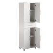Ameriwood Home Camberly 23.46-in W x 75.25-in H Wood Composite Ivory Oak/Magnolia Oak Freestanding Utility Storage Cabinet