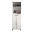 Ameriwood Home Camberly 23.46-in W x 75.25-in H Wood Composite Ivory Oak/Magnolia Oak Freestanding Utility Storage Cabinet