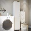 Ameriwood Home Camberly 15.7-in W x 74.3-in H Wood Composite Ivory Oak/Magnolia Oak Freestanding Utility Storage Cabinet