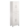 Ameriwood Home Camberly 23.46-in W x 75.25-in H Wood Composite Ivory Oak/Magnolia Oak Freestanding Utility Storage Cabinet