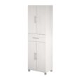Ameriwood Home Camberly 23.46-in W x 75.25-in H Wood Composite Ivory Oak/Magnolia Oak Freestanding Utility Storage Cabinet