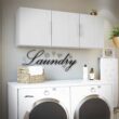 Ameriwood Home Camberly 54-in W x 20.31-in H Wood Composite Ivory Oak/Magnolia Oak Wall-mount Utility Storage Cabinet