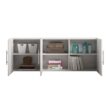 Ameriwood Home Camberly 54-in W x 20.31-in H Wood Composite Ivory Oak/Magnolia Oak Wall-mount Utility Storage Cabinet