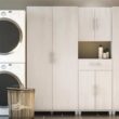 Ameriwood Home Camberly 15.38-in W x 74.32-in H Wood Composite Magnolia Oak Freestanding Utility Storage Cabinet