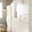 Ameriwood Home Camberly 35.68-in W x 74.31-in H Wood Composite Ivory Oak/Magnolia Oak Freestanding Utility Storage Cabinet