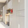 Ameriwood Home Camberly 15.7-in W x 74.3-in H Wood Composite Ivory Oak/Magnolia Oak Freestanding Utility Storage Cabinet