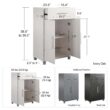 Ameriwood Home Camberly 23.46-in W x 39.2-in H Wood Composite Black Oak/Nightfall Oak Freestanding Utility Storage Cabinet