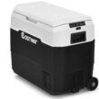 Costway 53 QT Portable Car Refrigerator Dual-Zone Car Cooler White