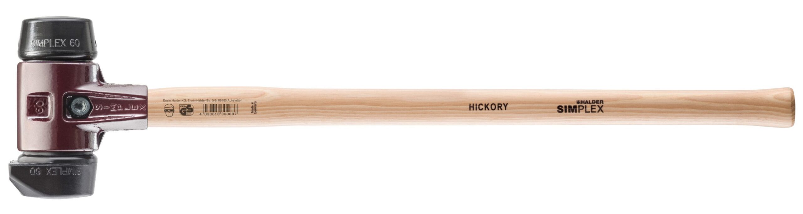 Halder Simplex 4.2988-lb Smooth Face Rubber Head Wood Soft-faced Specialty Hammer Halder Simplex 4.2988-lb Smooth Face Rubber Head Wood Soft-faced Specialty Hammer