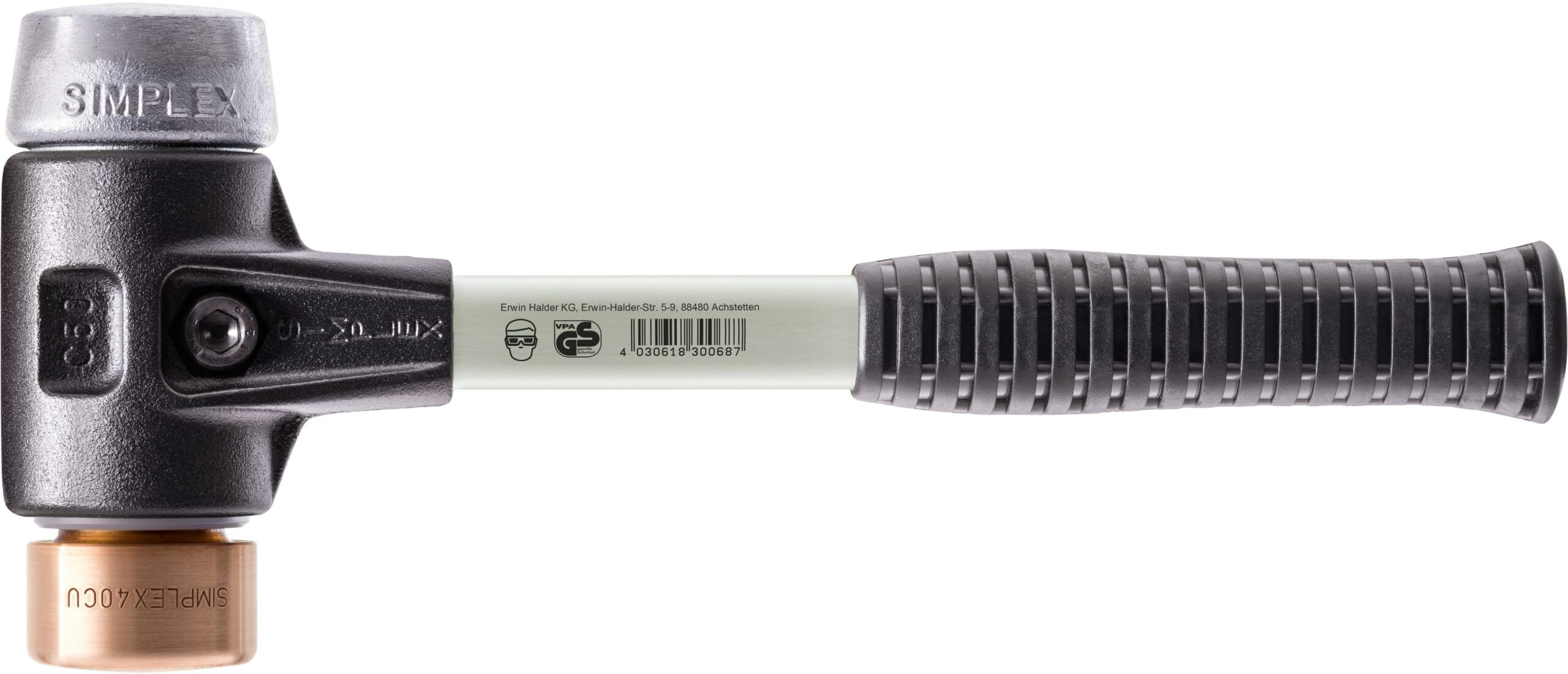 Halder Simplex 2.6344-lb Smooth Face Copper Head Fiberglass Soft-faced Specialty Hammer Halder Simplex 2.6344-lb Smooth Face Copper Head Fiberglass Soft-faced Specialty Hammer