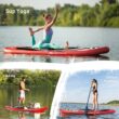 Goplus 11 ft Inflatable Stand Up Paddle Board Surfboard Sup W/Bag Adjustable Fin Paddle