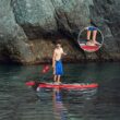 Goplus 11 ft Inflatable Stand Up Paddle Board Surfboard Sup W/Bag Adjustable Fin Paddle