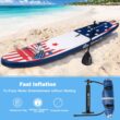 Goplus 11 ft Inflatable Stand Up Paddle Board Sup W/Fin Adjustable Paddle Backpack Sport