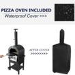 Danrelax Outdoor Pizza Oven Wood Fire with Waterproof Cover