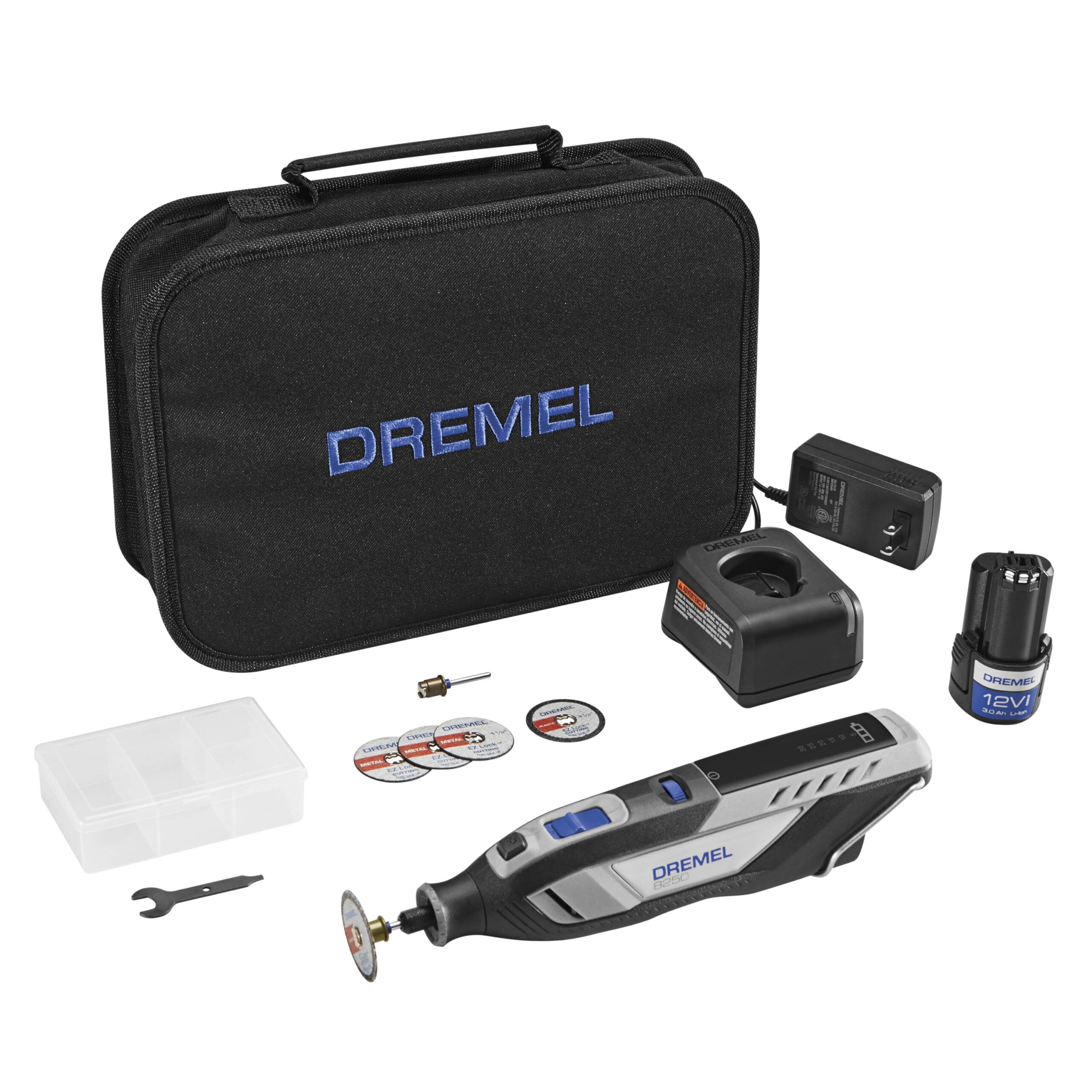 Dremel 8250 11-Piece Variable Speed Cordless 12-volt 3-Amp Multipurpose Rotary Tool with Soft Case Dremel 8250 11-Piece Variable Speed Cordless 12-volt 3-Amp Multipurpose Rotary Tool with Soft Case