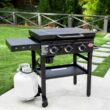 Char-Griller Flat Iron 3-Burner Griddle 3-Burner Liquid Propane Flat Top Grill