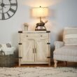 Walker Edison 30-in W x 33-in H Wood Composite White Oak Freestanding Utility Storage Cabinet