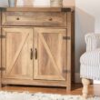 Walker Edison 30-in W x 33-in H Wood Composite Reclaimed Barnwood Freestanding Utility Storage Cabinet