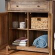 Walker Edison 30-in W x 33-in H Wood Composite Reclaimed Barnwood Freestanding Utility Storage Cabinet