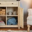 Walker Edison 30-in W x 33-in H Wood Composite White Oak Freestanding Utility Storage Cabinet