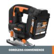 WORX Worx Nitro 20-Volt Brushless Variable Speed Keyless Cordless Jigsaw (Charger Included and Battery Included) WORX Worx Nitro 20-Volt Brushless Variable Speed Keyless Cordless Jigsaw (Charger Included and Battery Included)