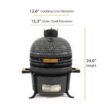 VESSILS MY15TT004 12.6-in W Gray Kamado Charcoal Grill