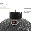 VESSILS MY15TT004 12.6-in W Gray Kamado Charcoal Grill