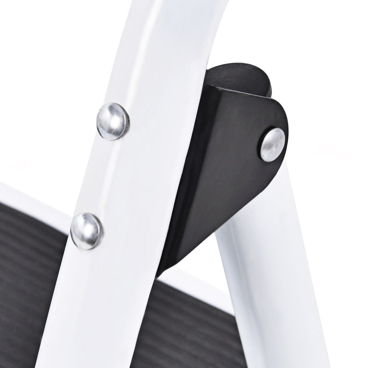 WELLFOR 4-Step 330-lb Capacity Black Steel Foldable Step Stool WELLFOR 4-Step 330-lb Capacity Black Steel Foldable Step Stool - Image 8