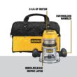 DEWALT 1/2-in-Amp 2.25-HP Variable Speed Fixed Corded Router Soft Case (Tool Only) DEWALT 1/2-in-Amp 2.25-HP Variable Speed Fixed Corded Router Soft Case (Tool Only)