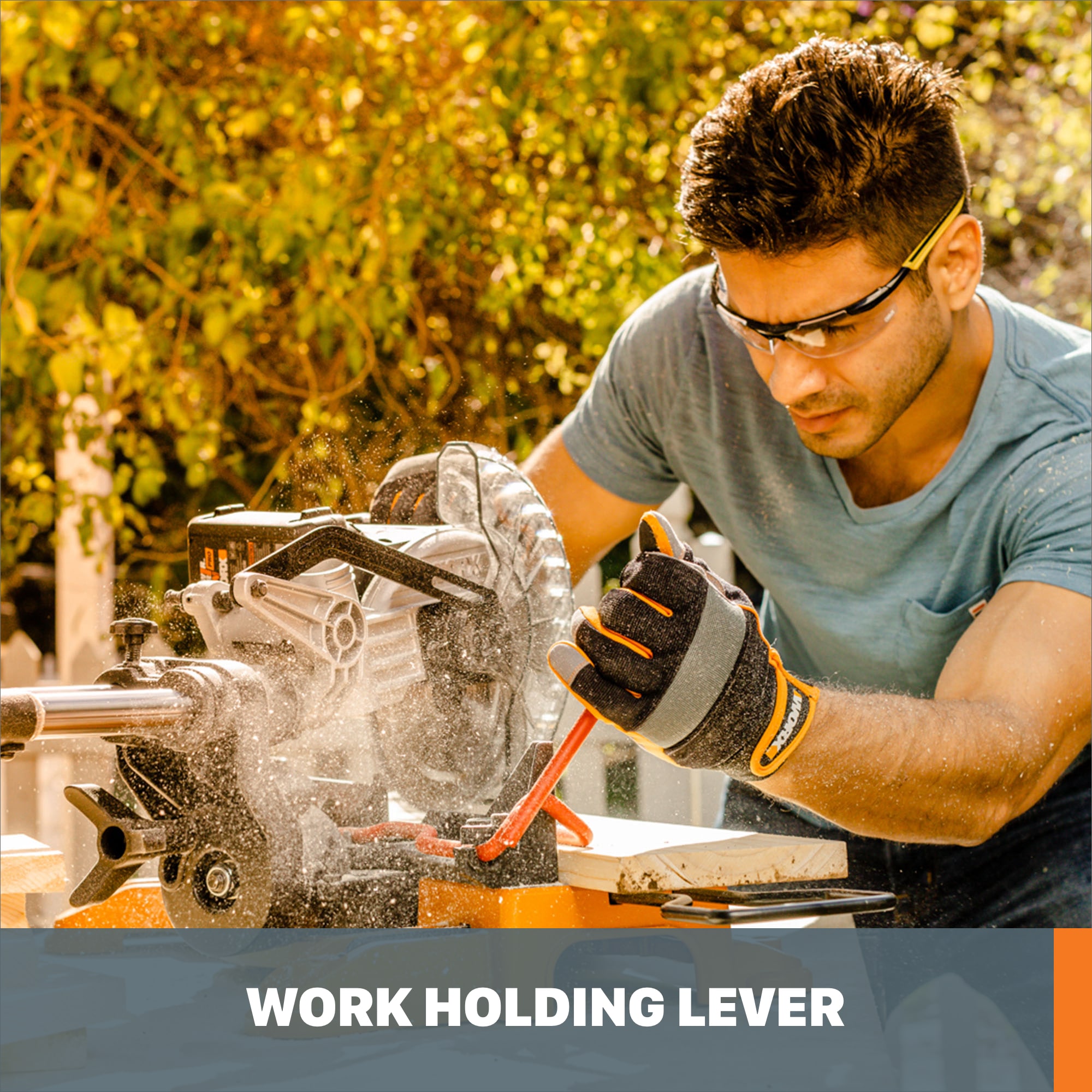 WORX POWER SHARE 7-1/4-in 0.1-Amp Single Bevel Sliding Compound Cordless Miter Saw (Cordless) WORX POWER SHARE 7-1/4-in 0.1-Amp Single Bevel Sliding Compound Cordless Miter Saw (Cordless) - Image 7