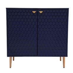 Clihome 2-Door Blue Storage Cabinets 31.5-in W x 32-in H Wood Composite Blue Freestanding Utility Storage Cabinet
