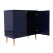 Clihome 2-Door Blue Storage Cabinets 31.5-in W x 32-in H Wood Composite Blue Freestanding Utility Storage Cabinet