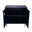 Clihome 2-Door Blue Storage Cabinets 31.5-in W x 32-in H Wood Composite Blue Freestanding Utility Storage Cabinet