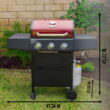Expert Grill 3 Burner Propane Gas Grill in Red
