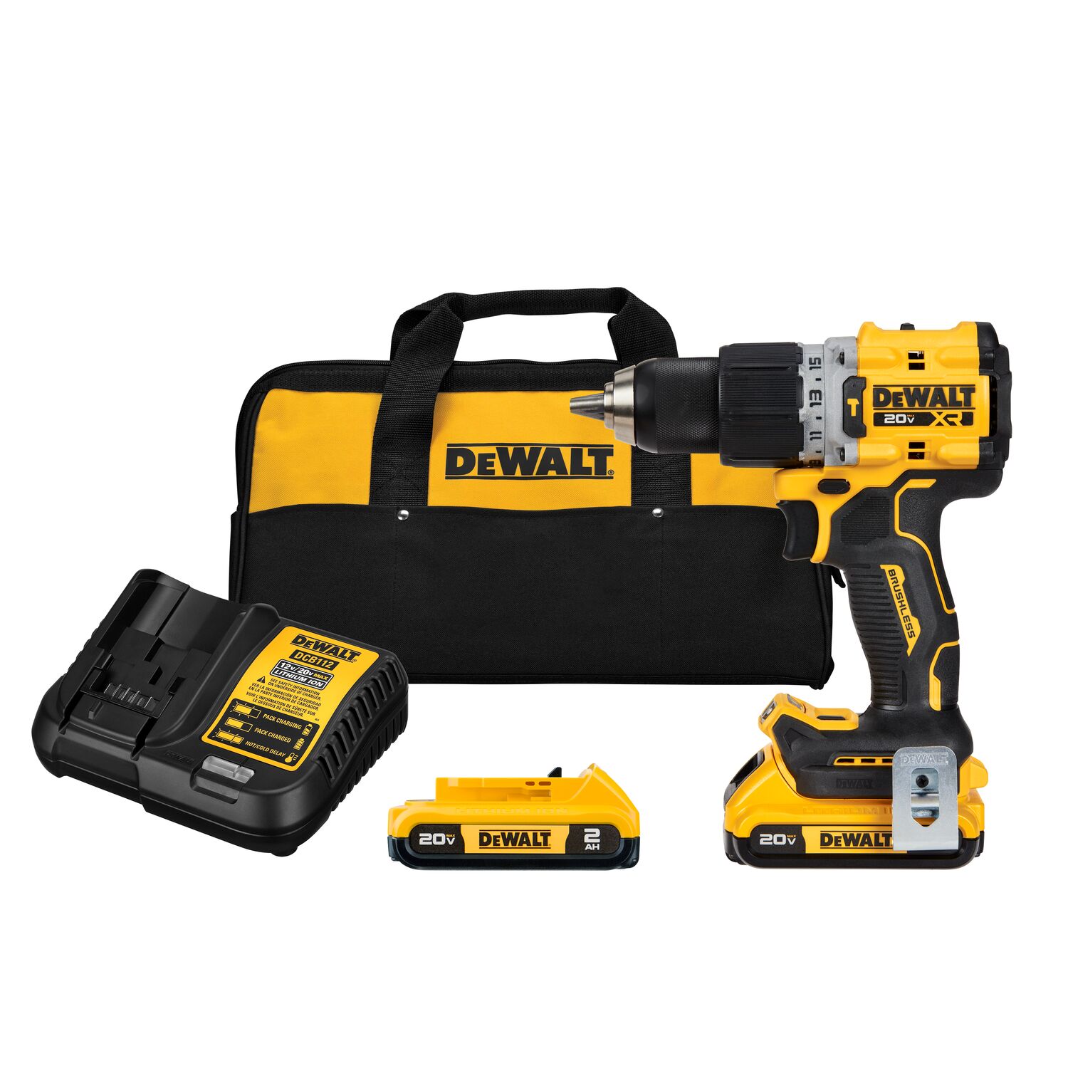 DEWALT 20V MAX XR Brushless Cordless 1/2-in Hammer Drill/Driver Kit DEWALT 20V MAX XR Brushless Cordless 1/2-in Hammer Drill/Driver Kit