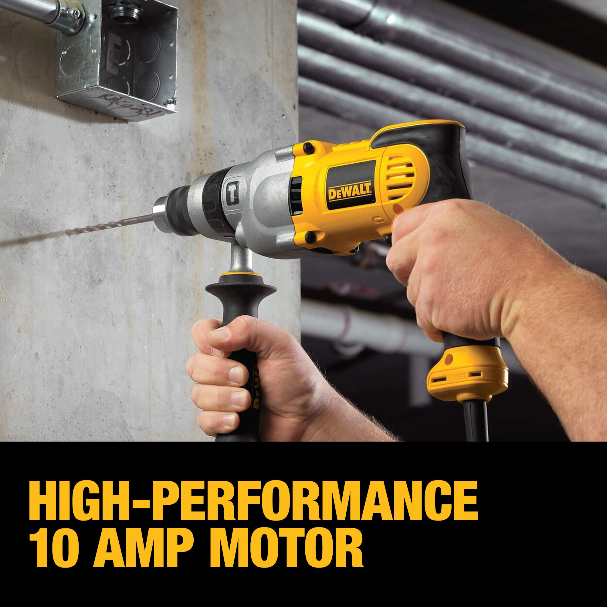DEWALT 1/2-in 10-Amp Variable Speed Corded Hammer Drill (Tool Only) DEWALT 1/2-in 10-Amp Variable Speed Corded Hammer Drill (Tool Only) - Image 4