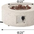 COSIEST Outdoor 28-inch Round Propane Fire Pit Table, 40,000 BTU Concrete Fire Pit