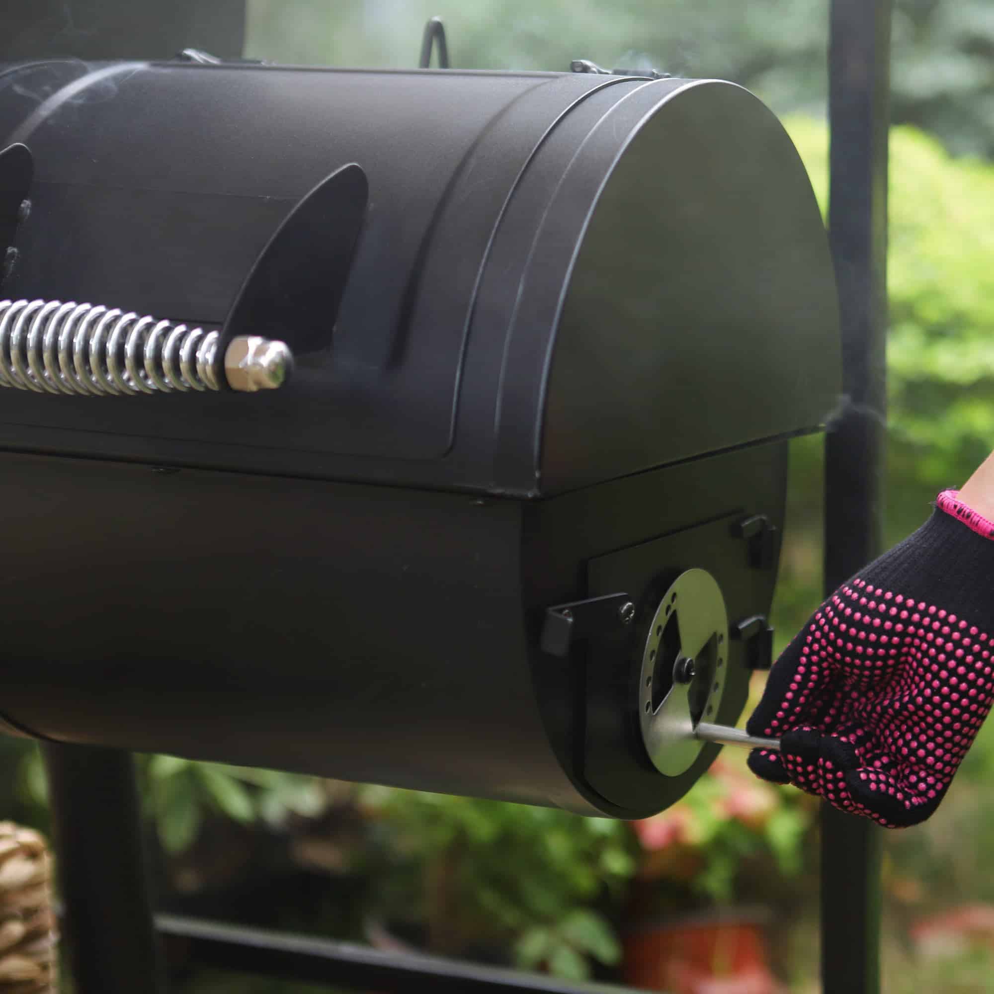 Sophia & William Portable BBQ Charcoal Grill with Offset Smoker, Black Sophia & William Portable BBQ Charcoal Grill with Offset Smoker, Black - Image 5