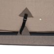 Outsunny 10’ x 10’ Steel Fabric 2.95m /9.7' Outdoor Patio Gazebo Pavilion Canopy Tent Steel 2-tier Roof - Taupe