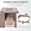 Outsunny 42" Propane Fire Pit Table, 50,000 BTU Wicker-effect Auto-Ignition Gas Fireplace Fire Pits