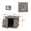 Awalua 32" Square MGO Fire Pit with Grey Top - 40,000 BTU, Natural Stone