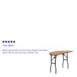 Flash Furniture 4-Foot Half-Round Wood Folding Banquet Table Flash Furniture 4-Foot Half-Round Wood Folding Banquet Table