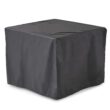 Endless Summer Outdoor Fire Pit Table with Faux Marble Finish, White Glass