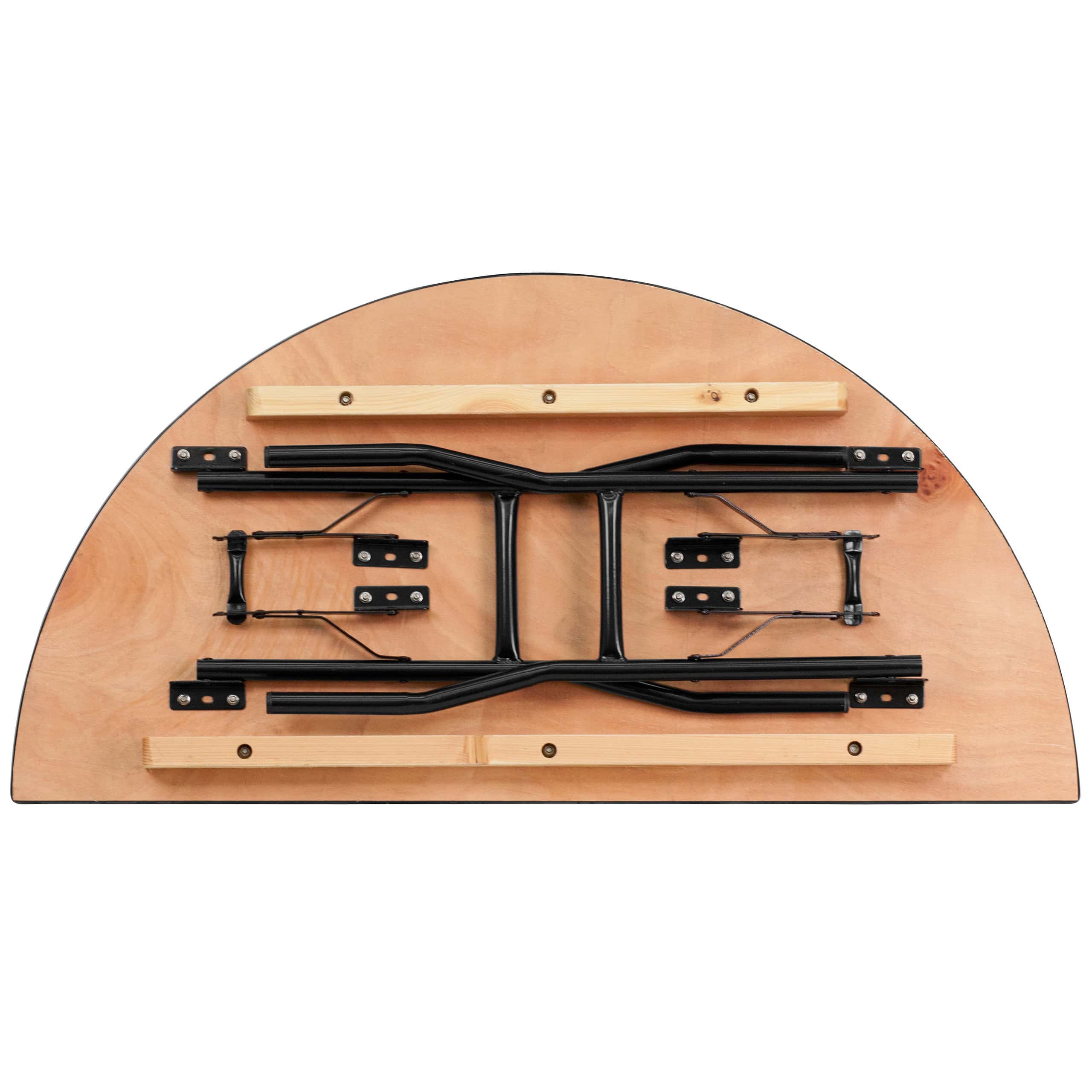 Flash Furniture 4-Foot Half-Round Wood Folding Banquet Table Flash Furniture 4-Foot Half-Round Wood Folding Banquet Table - Image 10