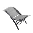 Clihome Patio Chair Set of 2 Metal Frame Stationary Chaise Lounge Chair(s) with Gray Textilene Sling Seat