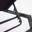 Clihome Patio Chair Metal Frame Stationary Chaise Lounge Chair(s) with Black Textilene Sling Seat