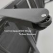 Clihome Patio Chair Metal Frame Stationary Chaise Lounge Chair(s) with Black Textilene Sling Seat